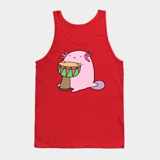 Axolotl Playing the Djembe Tank Top